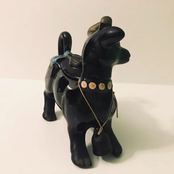 Vtg Redware Cow Sugar Bowl with Lid 5.5 Inch  Long Figurine - Picture 7 of 16